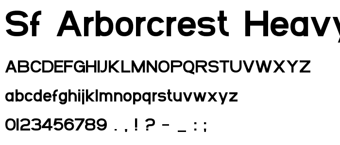 SF Arborcrest Heavy font